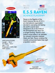 E.S.S. Raven Super Kit Flying Model Rocket